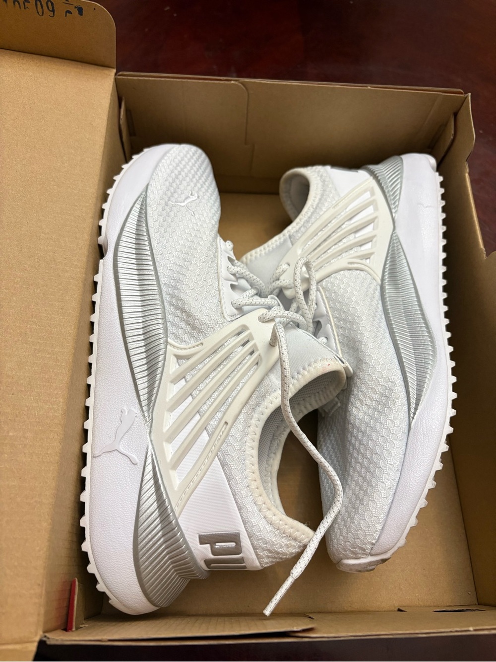Puma Pacer Future Shine Women’s White and Silver Sneakers